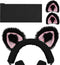 Geekria NOVA Knit Fabric Headband Cover + Cat Ears Attachment for Razer, SteelSeries, HyperX Headphones
