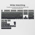 HITIME XVX PBT Keycaps-MOA Set, 132 Keys Custom Keycaps for 60 65 75 100 Percent Cherry Gateron MX Switches, Gray