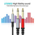 4.9/1.5M 3.5mm TRS to Dual 6.35mm Mono Y-Cable Splitter Cord for iPhone, Laptop, Home Stereo Systems