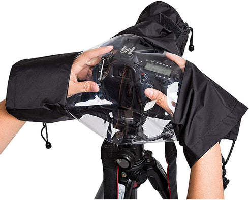 WANBY Professional Waterproof Camera Rain Cover, Soft Black for All DSLR SLR Cameras