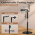 WISFISSH 10"-25" Desk,720Rotatable+180flip Height/Angle Adjustable Phone Holder, Retractable Tall Phone Stand for Phone