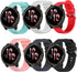 FitTurn 6pack Bands, Soft Silicone Replacement Straps for OYG Smart Watch, IP68 Waterproof Fitness Tracker with Quick