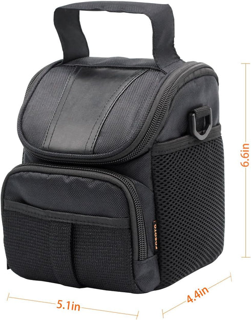 FOSOTO Waterproof Camera Case Bag - Compatible for Canon EOS M10 M6 M2, Nikon P600, Sony RX10M3, Olympus EM10
