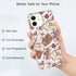 Aesthetic Butterfly Book Phone Case for iPhone 11, Vintage Brown Trendy Cool Girl Boy Silicone Shockproof TPU Bumper
