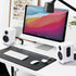 Sanyun SW601 15 2''-3'' Tilted Desk Speaker Stands for Compact Computer PC Bookshelf Monitor Speakers, Steel Metal Base