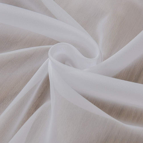 ZebraSmile 1 Panel Tab Top Voile Sheer Curtain, White Loop Sheers for Living Room, Bedroom, Small Window 69(H) X55(W) in