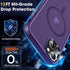 MOCCA Strong Magnetic iPhone 13 Case, Deep Purple Slim Shockproof, Compatible with MagSafe, Screen & Camera Protectors