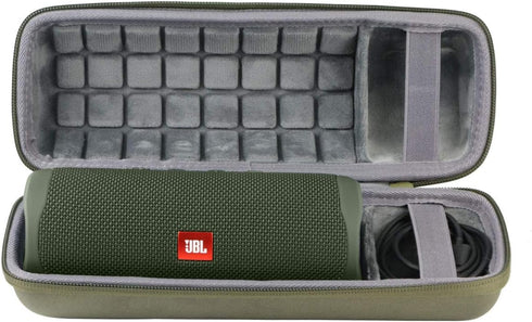 co2CREA Hard Travel Case Replacement for JBL Flip 6 FLIP 5 Waterproof Portable Bluetooth Speaker (Green Case)