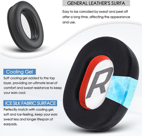 GVOEARS Ear Pads Replacement for Plantronics Voyager 8200 UC/Backbeat Pro 2 Headphones, Premium ICE Silk Fabric Memory