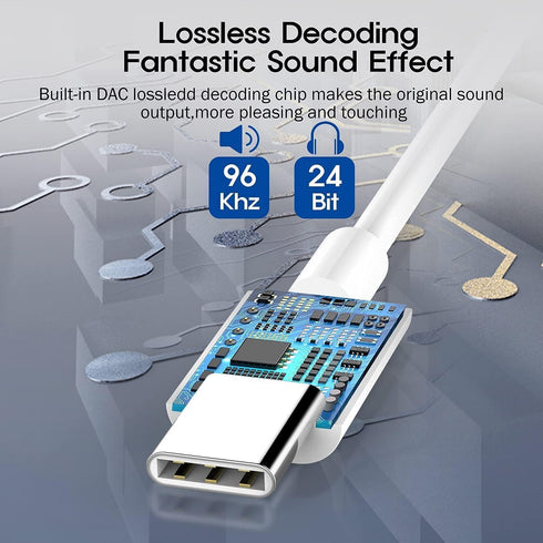 USB C to 3.5mm Headphone Jack Adapter for iPhone 15/15 Pro/Pro Max, Type C Aux Dongle for iPad, Samsung Galaxy