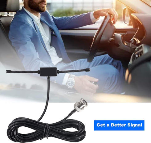 AEDIKO 20-1300MHz Police Radio Scanner Antenna Car Truck Adhesive Mount Ham Radio Mobile Scanner Antenna VHF UHF BNC