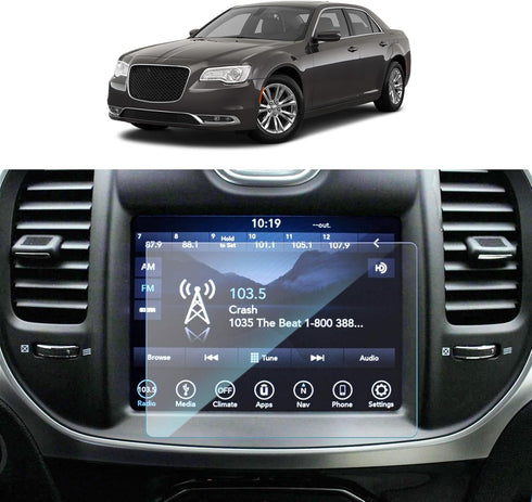 SKTU Screen Protector for 2011-2023 Chrysler 300 Uconnect 8.4 Inch Navigation Display, Tempered Glass Anti-Glare