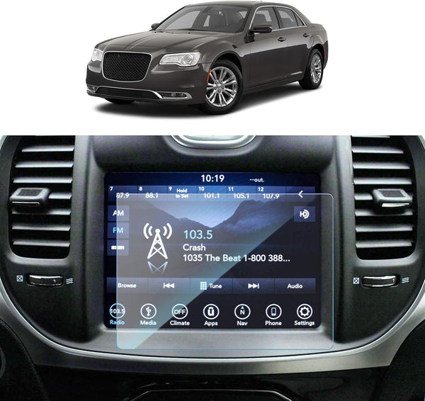 SKTU Screen Protector for 2011-2023 Chrysler 300 Uconnect 8.4 Inch Navigation Display, Tempered Glass Anti-Glare