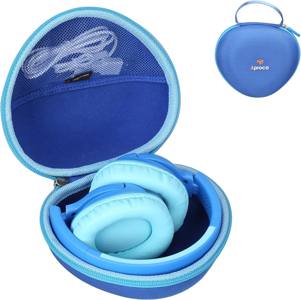 Aproca Blue Hard Storage Case for Clever Kids Bluetooth Headphones BTH18 and Accessories