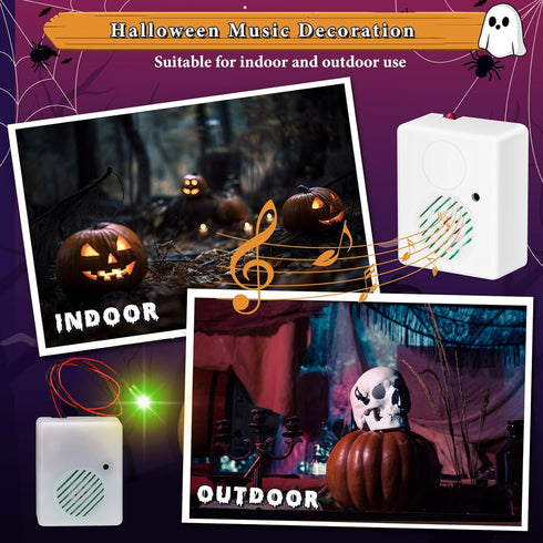 Halloween Sound Sensor, Scary Sound Speaker Machine for Indoor Outdoor Party Decoration (4 Pcs)