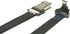 Slim Micro USB FPV Flat Slim Thin Ribbon FPC Cable Black 90 Degree Angled to Standard USB A for Charging and Sync (30CM)