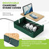 Prosumer's Choice Natural Bamboo Charging Station Rack for Smartphones and Tablets (Metal & Bamboo, Green)