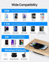 KPON Invisible Wireless Charger, 40MM(1.57") Wireless Charging Desk Mat Mouse Pad, Hidden Charging Station for iPhone