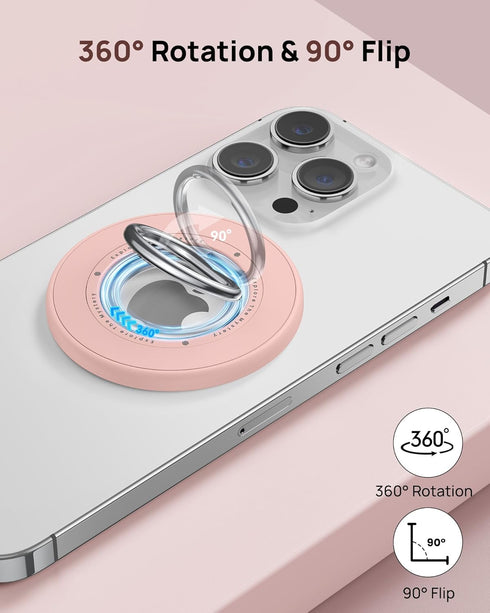 SODI 360 15 14 13 12 16 17 Magnetic Phone Ring Holder, Rotation Dual-Side Strong Magnet Phone Grip for Back of Phone