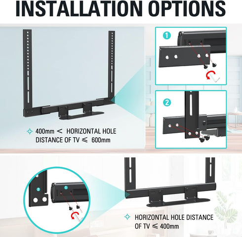 Mounting Dream Soundbar Mount for SONOS Beam - Easy Access Design with Sliding Block