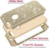 Hython Heavy Duty Defender Case for iPhone 8 Plus, iPhone 7 Plus, Bling Glitter Sparkle Hard Shell, Gold