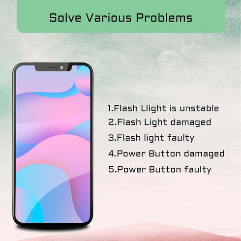 Power Button Flash Light Flex Cable Replacement for iPhone Xs, Mic On/Off Control for iPhone Xs Max