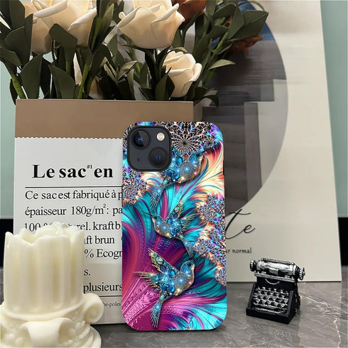AshaPro 13 2-in-1 13 6.1inch for iPhone Case with Glossy All Inclusive Anti Fall Doublelayer Protection Soft TPU+PC