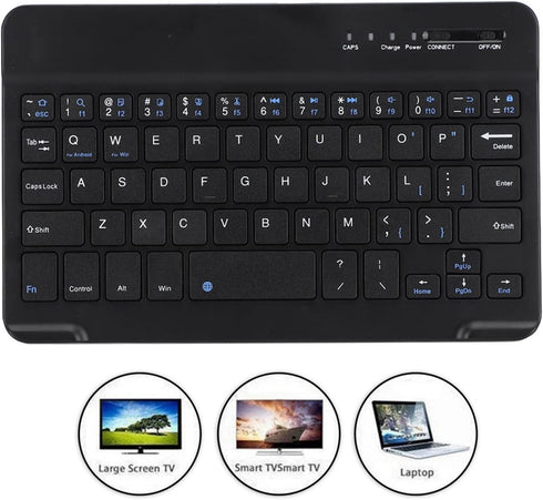 Zyyini Bluetooth Keyboard, 7inch Keyboard for Tablet, Mobile Phone, PC, Compatible with Windows, Android, iOS