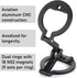 SHINEWEE 360 Stand,1/4" Dual Magnetic Ring Phone Mount - Foldable Rotation CNC Aluminum Screw,Cold Shoe Interface