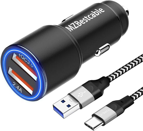 Car Charger Fast Charging for Moto G Stylus 5G 2021-2023, 30W Adapter Quick Charge 3.0 with 6FT USB Cable