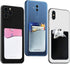 USA Merchant Redesigned Card Holder - Silicone Stick on Cell Phone Wallet for Credit Card ID - Black, White, Grey