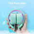 POWMEE P10 Kids Headphones with Microphone - Adjustable Volume Control Foldable On-Ear Headphones, Green.