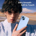 ORNARTO Slim Liquid Silicone Case for iPhone 13 6.1, 3 Layers Full Covered Soft Gel Rubber Protective Cover (Light Blue)
