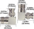 Boobrie L Shape UHF to BNC Connector, BNC Male to UHF Female Right Angle Coax Adapter for CB Ham Radio (2-Pack)