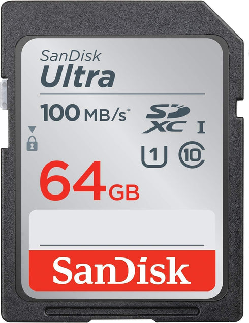 SanDisk 64GB Ultra SD Memory Card for Nikon Coolpix L340, B500, A10, L32, S7000, A300, P900, UHS-I Class 10