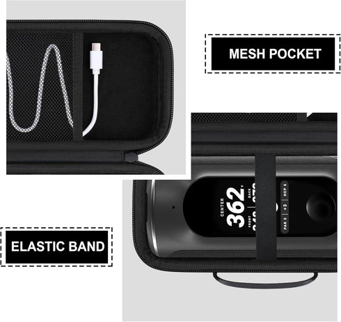 Hard Carrying Case for Blue Tees Golf Player + GPS Speaker with Touch Screen Display, Protection Case with Mesh Pocket