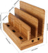 Bamboo Wood Multi-Device Desktop Charging Dock Station, Compatible with iPhone Xs MAX, iPad Mini, Samsung Tablets