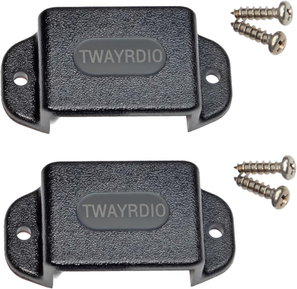 TWAYRDIO Dashboard Mount Holder for Handheld Radio, Belt Clip Hook with Screws for Walkie Talkies, Pack of 2