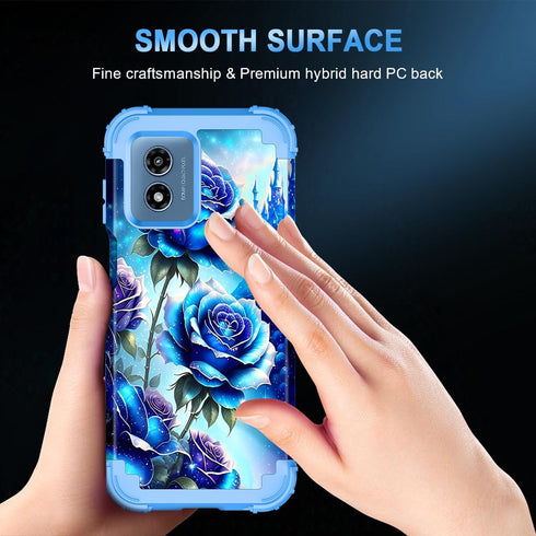 Miqala Glow in The Dark Heavy Duty Case for Moto G 5G 2024, Full Body Protection with Hard Plastic Bumper