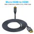 Twozoh 30FT, 1080p 7/8/9 4 A6000 A6300 B500 3 Long Micro HDMI to HDMI Cable HDMI to Micro HDMI Braided Cord Support
