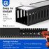 ZhiYo H2in W2.4in 95in (4X L23.6in) x Professional Server Rack Cable Management Raceway, Cable Raceway Kit