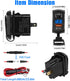 USB Rocker Switch Outlet, Linkstyle QC 3.0 USB-A Port with Blue LED Display, Waterproof 12V 24V Rocker Switch