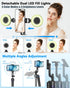 Yeaki 63Auto Vlogging Kit for iPhone/Android, Face Tracking Tripod for iPhone with Light, Wireless Microphones