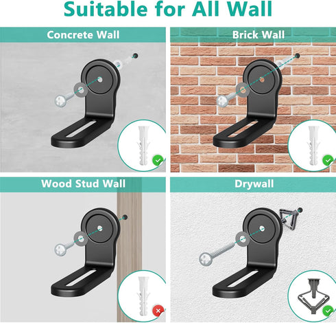 WALI Sound Bar Mounts Under TV - Universal Wall Mount Shelf with Anti-Skid Pad for All Types of Wall
