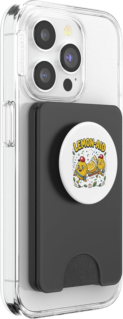 Lemon Paramedic Rescue Designs Lemon Aid Ambulance Lemonade Pun Citrus Fruit Lover Foodie PopSockets PopWallet