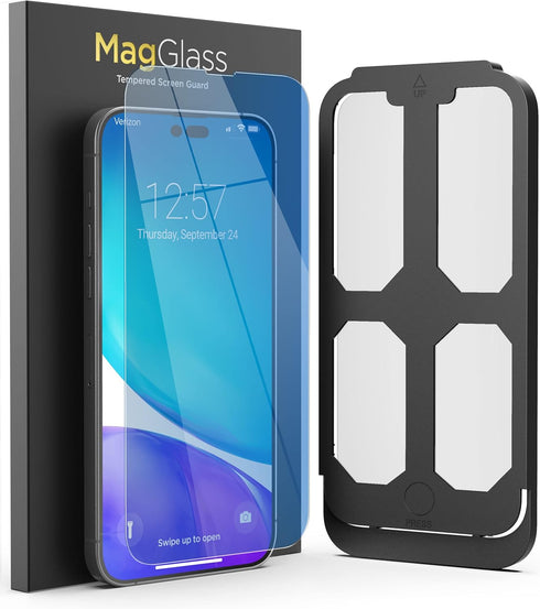 magglass Blue Light Blocking Tempered Glass Designed for iPhone 14 PRO Screen Protector (Anti Bluelight for Eye Protection)