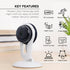 Indoor Camera, 1080p HD Camera for Home Security with Two-Way Audio, Motion Detection, and Night Vision, Compatible with Alexa and Google Home