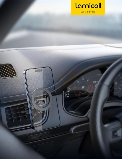 Lamicall MagSafe Car Mount, 20 Super Magnets Magnetic Phone Holder for iPhone 15/14/13 Pro Max Mini