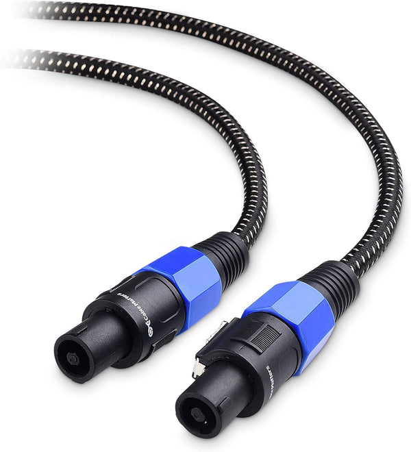 Cable Matters Premium Braided 12AWG Speaker Cable 6 ft Compatible with Speakon NL4FC Port