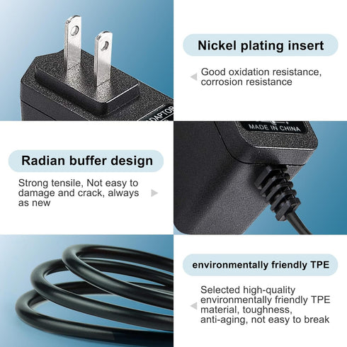 12.6V AC/DC Massage Gun Charger Adapter Compatible with Cholas KZD02, Tyiaus, JamGym, Helices, Power Supply Cord Cable